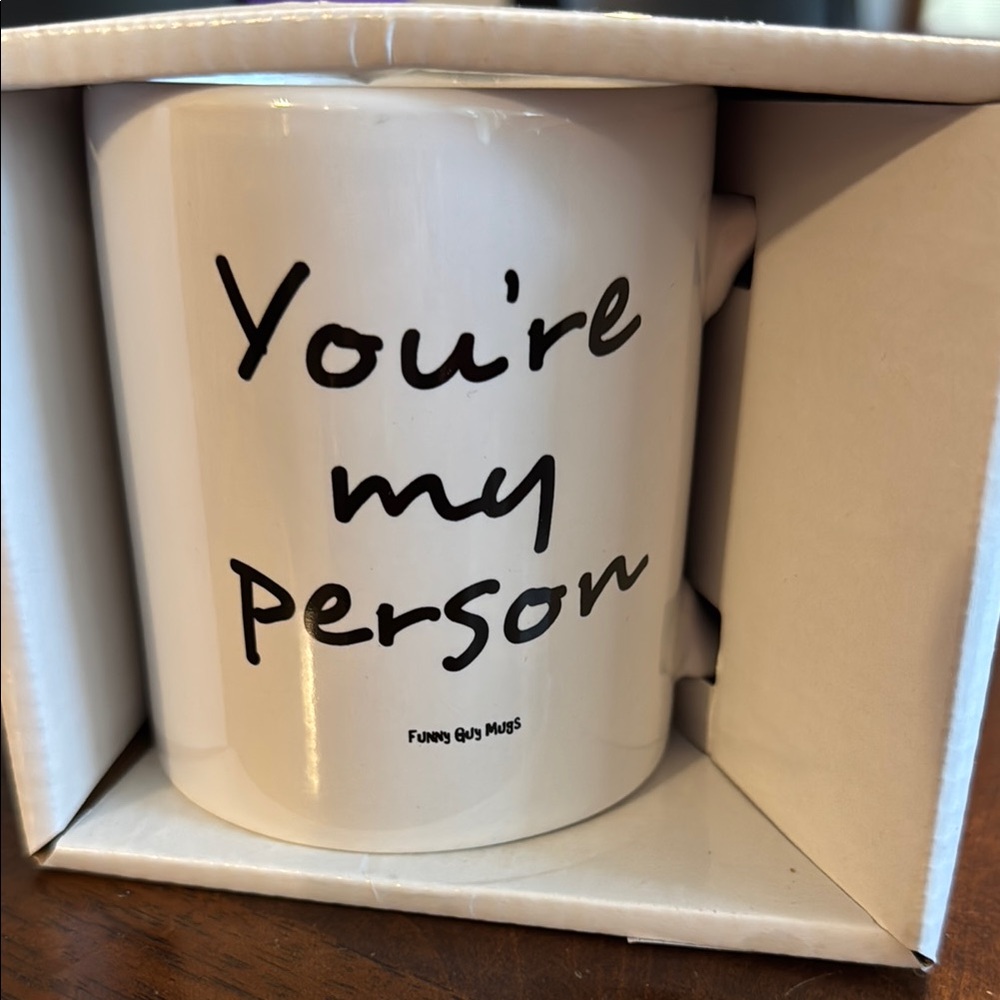 Handwritten White Ceramic Dining Mug